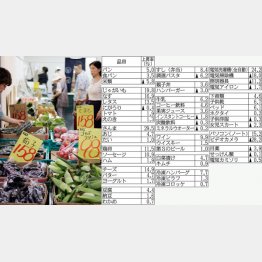 ▲はマイナス。それ以外に“本体価格”が値下がりした品目も／（Ｃ）日刊ゲンダイ