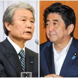 経団連 榊原会長と安部首相／（Ｃ）日刊ゲンダイ