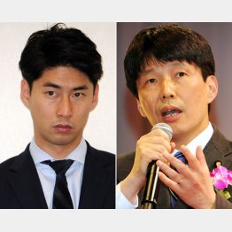 中曽根康隆氏と山本参院議員／（C）日刊ゲンダイ