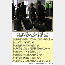 乗務員へのセクハラもご法度／（Ｃ）日刊ゲンダイ