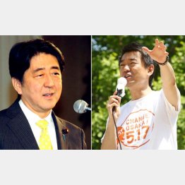 安倍首相と橋下大阪市長（Ｃ）日刊ゲンダイ