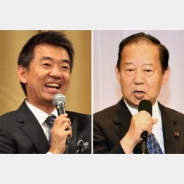 橋下氏（左）と二階氏（Ｃ）日刊ゲンダイ