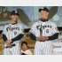 ファンミーティングに出席した阪神・金本監督（右）と高山俊／（Ｃ）日刊ゲンダイ