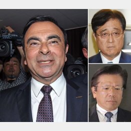 ゴーン氏の狙いは…（益子会長＝写真右上と相川社長＝同右下）（Ｃ）日刊ゲンダイ