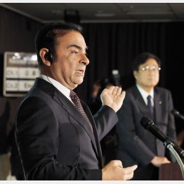 ゴーン社長（左）の作戦勝ち？（Ｃ）日刊ゲンダイ