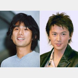 ひとつ屋根の下に出演した江口洋介（左）と福山雅治／（Ｃ）日刊ゲンダイ