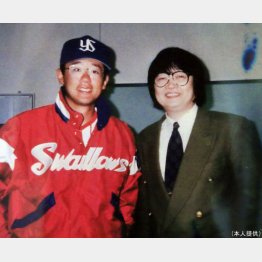 元ヤクルト古田敦也監督と（提供写真）