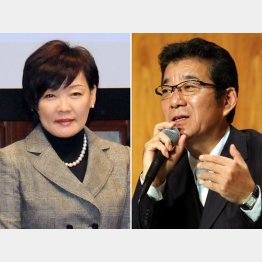 名誉校長を辞任した昭恵夫人と「不認可」に言及した松井大阪府知事（Ｃ）日刊ゲンダイ