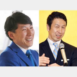 MRTの馬場稔正社長（左）と米山隆一・新潟県知事／（Ｃ）日刊ゲンダイ