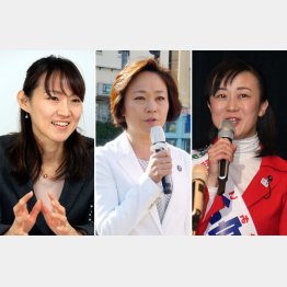 オンナのバトル（左から茜ケ久保、西村、小宮の3候補）／（Ｃ）日刊ゲンダイ