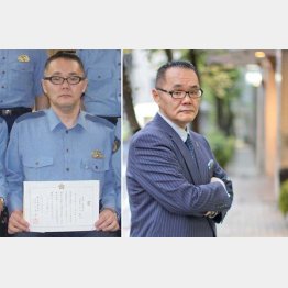 左は警察官時代の小川泰平さん（提供写真）