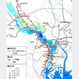 関東整備局が明らかにしたシミュレーションの図