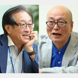 立川談四楼さん（右）と二木氏／（Ｃ）日刊ゲンダイ