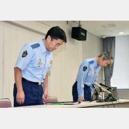 誤認逮捕で謝罪する徳島県警三好署幹部（Ｃ）共同通信社