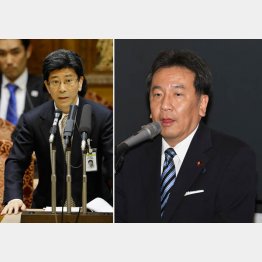 立憲民主党の枝野代表（右）と佐川国税庁長官／（Ｃ）日刊ゲンダイ