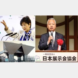 甘利元大臣はヤル気マンマン（左は小池都知事＆東京ビッグサイト）（Ｃ）日刊ゲンダイ