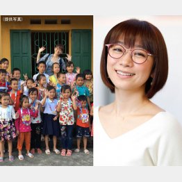 ベトナムの小学校で子供たちと交流（Ｃ）日刊ゲンダイ