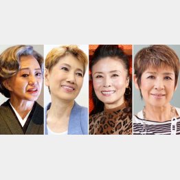 左から加賀まりこ、水前寺清子、小柳ルミ子、今陽子（Ｃ）日刊ゲンダイ