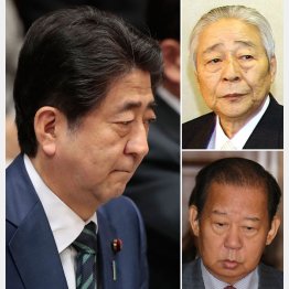 “反安倍”に動く？（右上から青木氏、二階幹事長）（Ｃ）日刊ゲンダイ