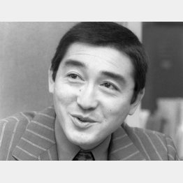 ＮＨＫ「勝海舟」で会見に応じる松方弘樹（１９７４年１月）／（Ｃ）共同通信社