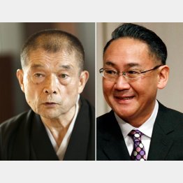 人間国宝・１０代目柳家小三治（左）と林家正蔵（Ｃ）共同通信社