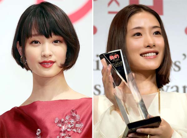 熱愛が報じられた剛力彩芽と石原さとみ（Ｃ）日刊ゲンダイ