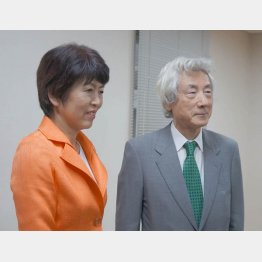 野党５党推薦の池田候補と小泉元首相（Ｃ）日刊ゲンダイ