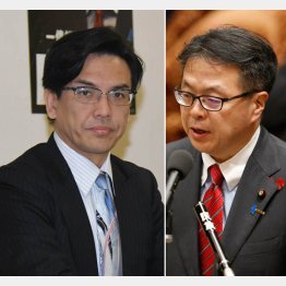 詐欺を認めている斉藤被告（左）と回収に積極的ではない世耕経産相（Ｃ）日刊ゲンダイ
