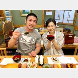 大山峻護さんと妻の桜香純子さん（提供写真）