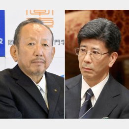 加計理事長（左）と佐川前長官（Ｃ）日刊ゲンダイ