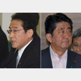 岸田政調会長と安倍首相（Ｃ）日刊ゲンダイ