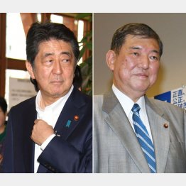 安倍首相（左）と石破元幹事長（Ｃ）日刊ゲンダイ