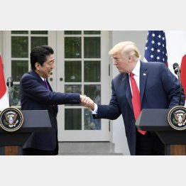 6月のホワイトハウスでの会談(C)共同通信社