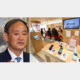 菅官房長官は“庶民の味方”気取り（楽天は２０１９年１０月参入）／（Ｃ）共同通信社