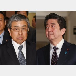 安倍首相（右）と小西禎一元大阪副知事（Ｃ）日刊ゲンダイ