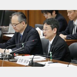 「表現の自由」のためというが…（衆院憲法審の民放連・田嶋部長＝右）／（Ｃ）共同通信社