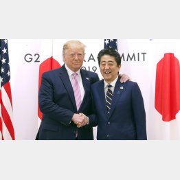 何でも聞くよ！（安倍首相とトランプ米大統領）／（Ｃ）JMPA／稲葉訓也