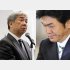 大崎会長（左）と島田紳助（Ｃ）日刊ゲンダイ