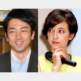 結婚を発表した小泉進次郎（左）と滝川クリステル（Ｃ）日刊ゲンダイ