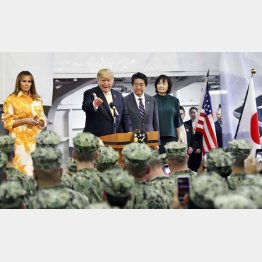 トランプ来日時、日米の「軍事一体化」を世界へ宣言（代表撮影）