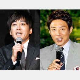 （左から）TBSの安住紳一郎アナウンサーと松岡修造（Ｃ）日刊ゲンダイ