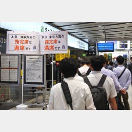 新大阪駅にも乗客が殺到（Ｃ）日刊ゲンダイ