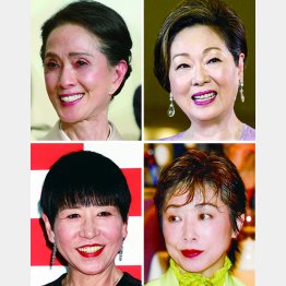 （左上から時計回りに）いしだあゆみ、由紀さおり、小川知子、和田アキ子（Ｃ）日刊ゲンダイ