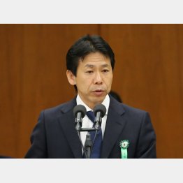 衆院文科委で話すベネッセの山崎昌樹学校カンパニー長（Ｃ）共同通信社