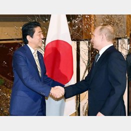 2016年山口・長門市での日ロ首脳会談から丸３年…（安倍首相とプーチン露大統領）／（Ｃ）共同通信社