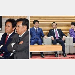 国民の自民党離れは鮮明だ、野党はしっかりしろ！（左は右から、立憲民主の枝野代表と国民民主の玉木代表）／（Ｃ）共同通信社