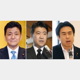 （左から）岸信夫衆院議員、木原誠二政調副会長、白須賀貴樹衆院議員（Ｃ）日刊ゲンダイ