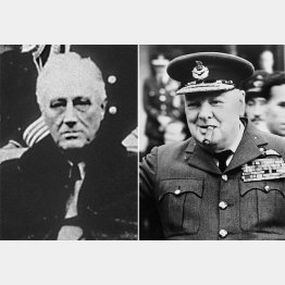 ルーズベルト（左）とチャーチルは密かに首脳会談を持った（Ｃ）ロイター／MPTV - Pictures