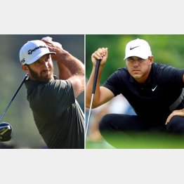 五輪のゴルフに関心が薄いD・ジョンソン（左）、B・ケプカ（Ｃ）ロイター／USA TODAY Sports