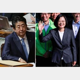 見事な対応を見せた台湾の蔡英文総裁（右）、翻って日本は安倍政権のコロナ対応に「評価しない」が50％（Ｃ）日刊ゲンダイ